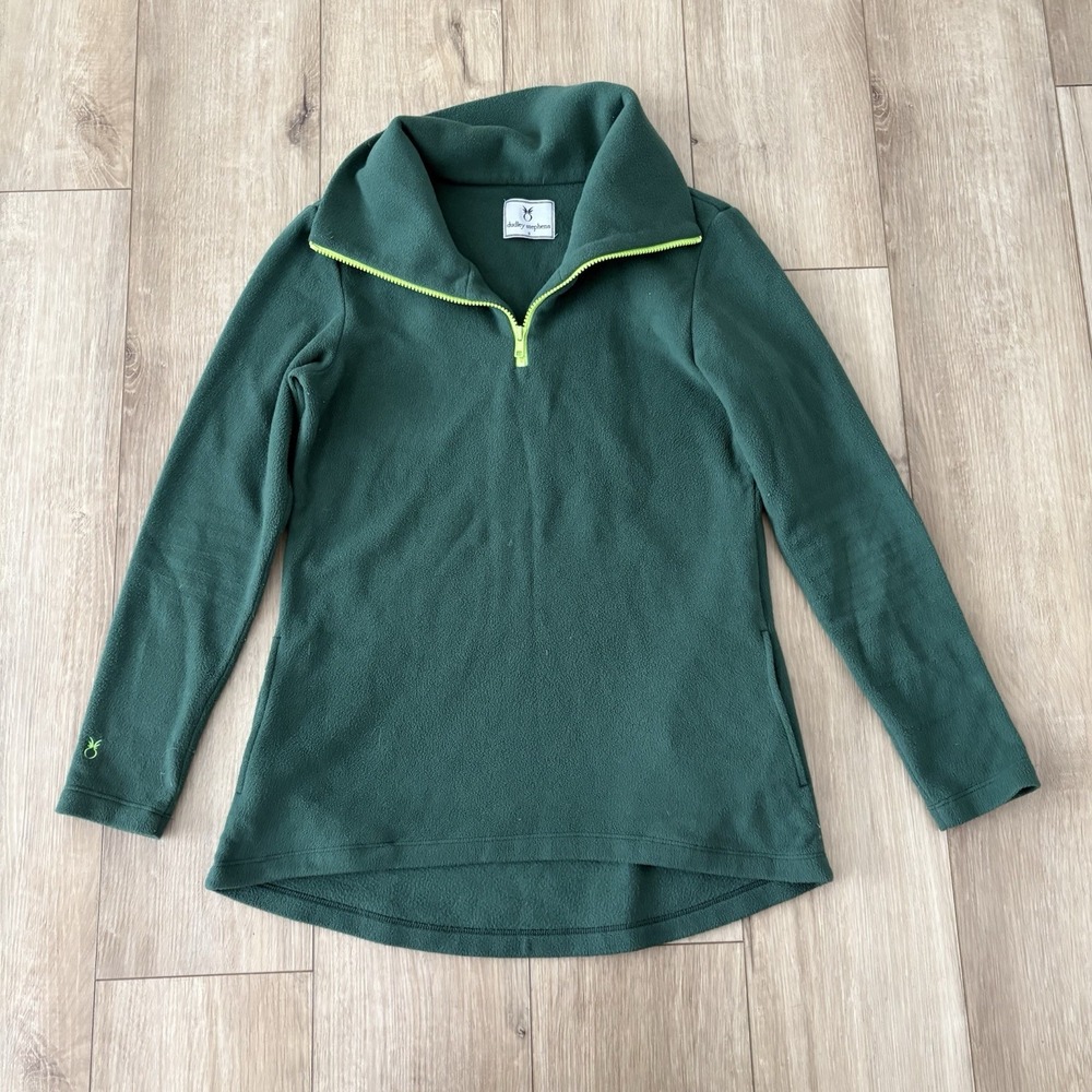 Dudley Stephens Green Vello Fleece Prospect 1/4‎ Zip Pullover Size Small S